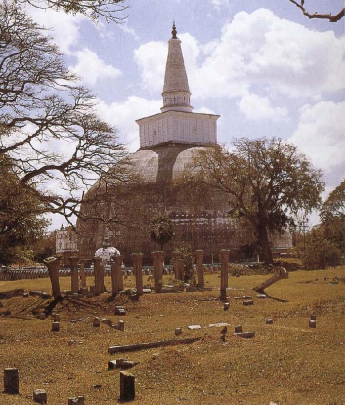 unknow artist Mahathupa Ruvvanveliseya-dagaba, Anuradhapura France oil painting art